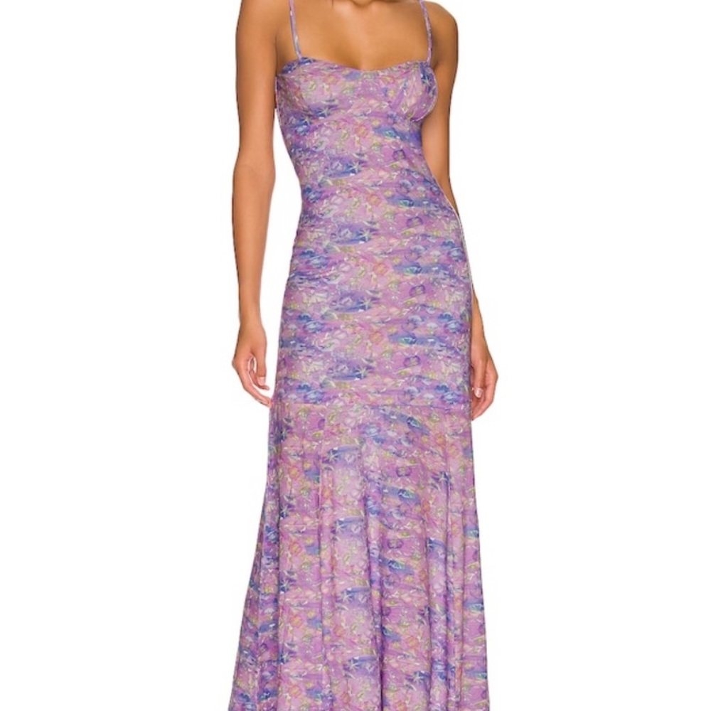 LOVESHACKFANCY Zara Dress in Plum Jelly